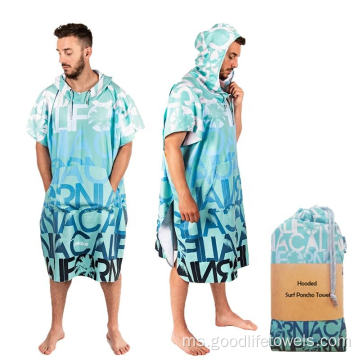 Microfiber Surf Beach Wetsuit Changing Robe Poncho Tuala